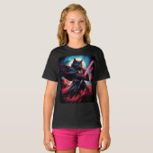 スターダスト・サムライ | 宇宙猫戦士 Tシャツ (正面フル)