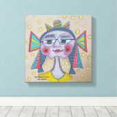 「スターチャイルド」お洒落顔 キャンバスプリント (インサイチュ (ウッドフロア))