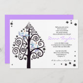 スターツリー ユダヤ教 赤ちゃん命名式 招待状 ヘブライ語 (正面/裏面)