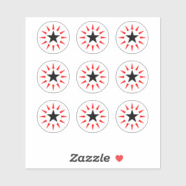 スターデザインピンボールマシンラウンドターゲットステッカー シール