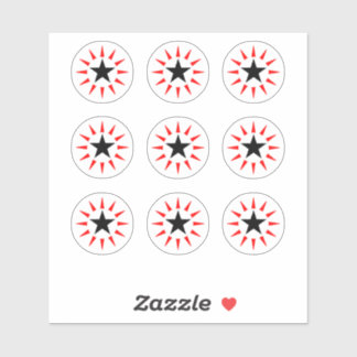 スターデザインピンボールマシンラウンドターゲットステッカー シール