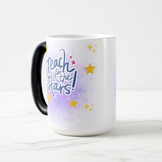 スタートの手を伸ばす モーフィングマグカップ (正面左)