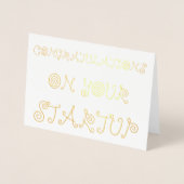 スタートアップおめでとうございます 箔カード (正面)