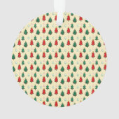 スタートッパーのシームレスなパターンを持つクリスマスツリー オーナメント (裏面)