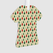 スタートッパーのシームレスなパターンを持つクリスマスツリー オーナメント (正面)