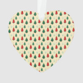 スタートッパーのシームレスなパターンを持つクリスマスツリー オーナメント (裏面)