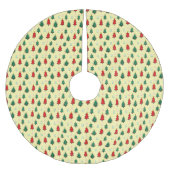スタートッパーのシームレスなパターンを持つクリスマスツリー ブラッシュドポリエステルツリースカート (正面)