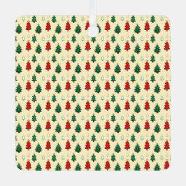 スタートッパーのシームレスなパターンを持つクリスマスツリー メタルオーナメント