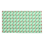 スタートッパーのシームレスなパターンを持つクリスマスツリー 枕カバー (裏面)