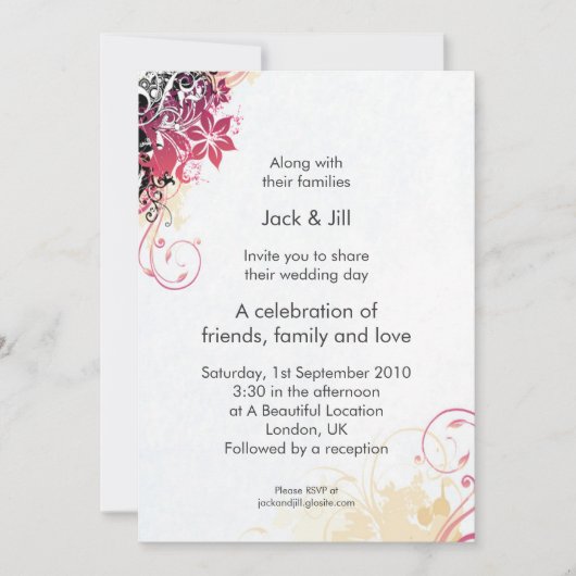 スタートバースト5x7 招待状 (正面)