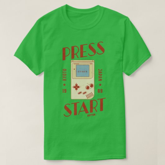 スタートボタンを押す Tシャツ (デザイン正面)