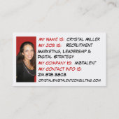 スタートレックの名前入りの記章-クールな名刺 名刺 (裏面)