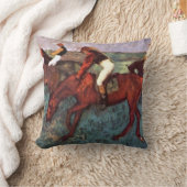 スタート前にジョケイスのトレーニング – Degas 絵画's クッション (ブランケット)