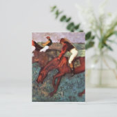 スタート前にジョケイスのトレーニング – Degas 絵画's ポストカード (スタンド正面)