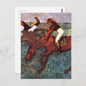 スタート前にジョケイスのトレーニング – Degas 絵画's ポストカード (正面/裏面)