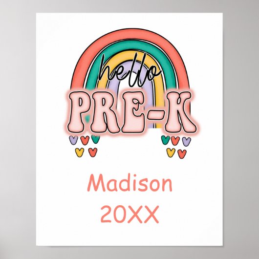 スタート前K新学期レインボーポスター ポスター (正面)