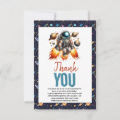 スタート2月2日の誕生日宇宙 サンキューカード (正面)