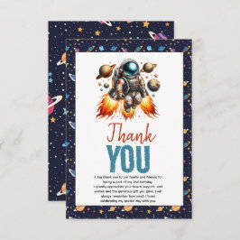 スタート2月2日の誕生日宇宙 サンキューカード