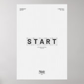 スタート(シンプルPOSTER,SMALL,NOW)やる気を起こさせるポスター ポスター (正面)