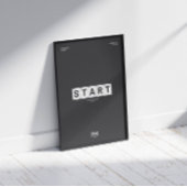 スタート(シンプルSTART,SMALL,NOW)ポスタやる気を起こさせるーブラック ポスター