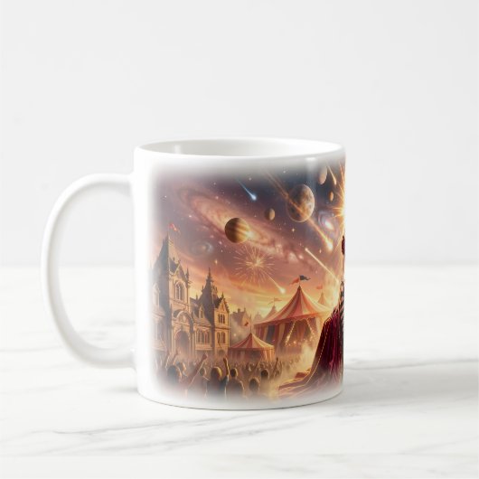 スタードリームの女王の天体カーニバルマグ コーヒーマグカップ (左)