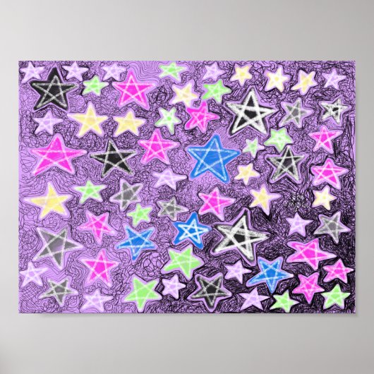 スタードードルスケッチアート ポスター (正面)