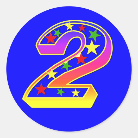 スターナンバー2ステッカー ラウンドシール (正面)