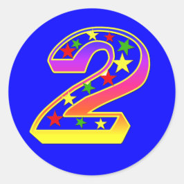 スターナンバー2ステッカー ラウンドシール
