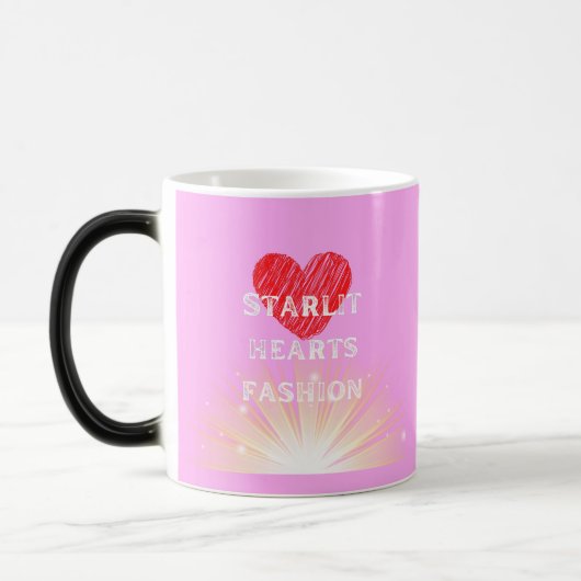 スターハートファッション赤いハートシャインモーフィング モーフィングマグカップ (左)