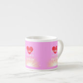 スターハートファッション赤いハートシャイン エスプレッソカップ (正面右)