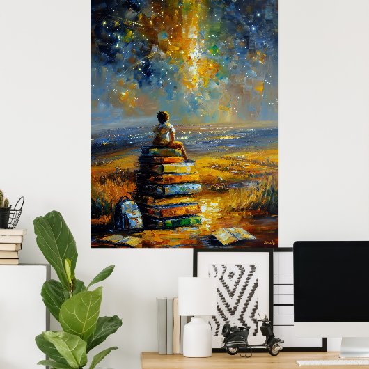 スターバウンドマインド – 夢と知識を表現 ポスター (ホームオフィス)