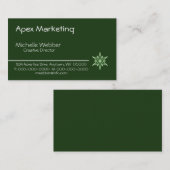 スターバストお洒落名刺、フォレストグリーン 名刺 (正面/裏面)