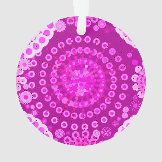 スターバストとピンホイール、アメジスト紫 オーナメント (裏面)
