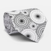 スターバストとピンホイール、グレー、白黒 ネクタイ (ロール)