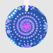 スターバストとピンホイール、コバルトブルー&ホワイト オーナメント (裏面)