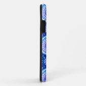 スターバストとピンホイール、コバルトブルー&ホワイト Case-Mate iPhoneケース (裏面/右)