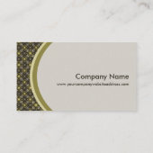 スターバストとラインミッドセンチュリーパターン地球の色合い 名刺 (裏面)