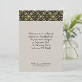 スターバストとラインミッドセンチュリーブラウンレトロ 招待状 (スタンド正面)