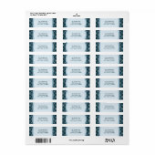 スターバストと線ミッドセンチュリーパターンブルー ラベル (フルシート)