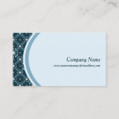 スターバストと線ミッドセンチュリーパターンブルー 名刺 (裏面)