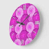 スターバストと風車、アメジスト紫 ラージ壁時計 (傾斜)