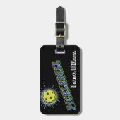 スターバストのギアのバッグのラベルが付いているPickleballの球 ラゲッジタグ (正面縦)