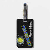 スターバストのギアのバッグのラベルが付いているPickleballの球 ラゲッジタグ (裏面縦)