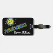 スターバストのギアのバッグのラベルが付いているPickleballの球 ラゲッジタグ (裏面横)