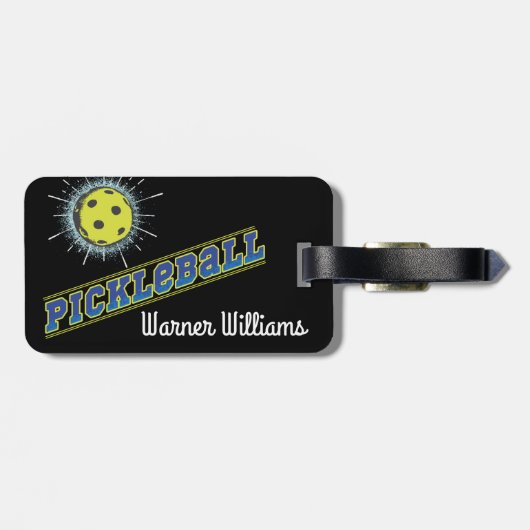 スターバストのギアのバッグのラベルが付いているPickleballの球 ラゲッジタグ (裏面横)