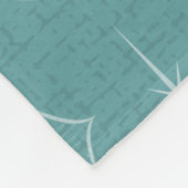 スターバストのダイヤモンドの猫が青 フリースブランケット (角)