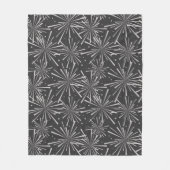 スターバストのチャコールグレーおよび暗灰色 フリースブランケット (正面)