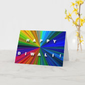 スターバストのDiwaliカラフルなカード カード (黄色い花)