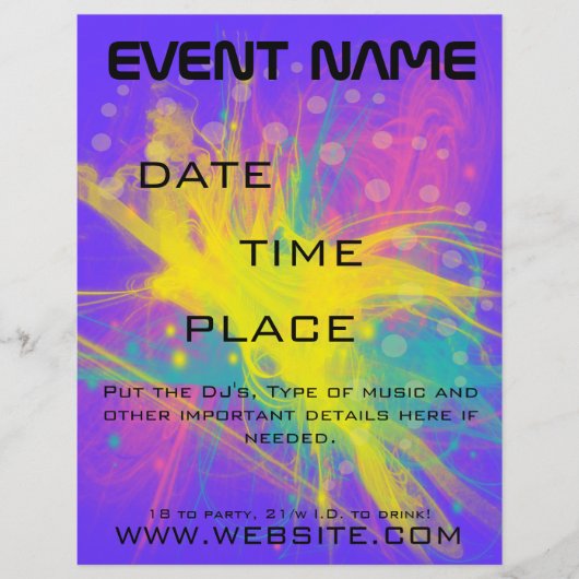 スターバストイベントフライヤー チラシ (正面)