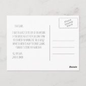 スターバストカスタムウェディングサンキューハガキ ポストカード (裏面)